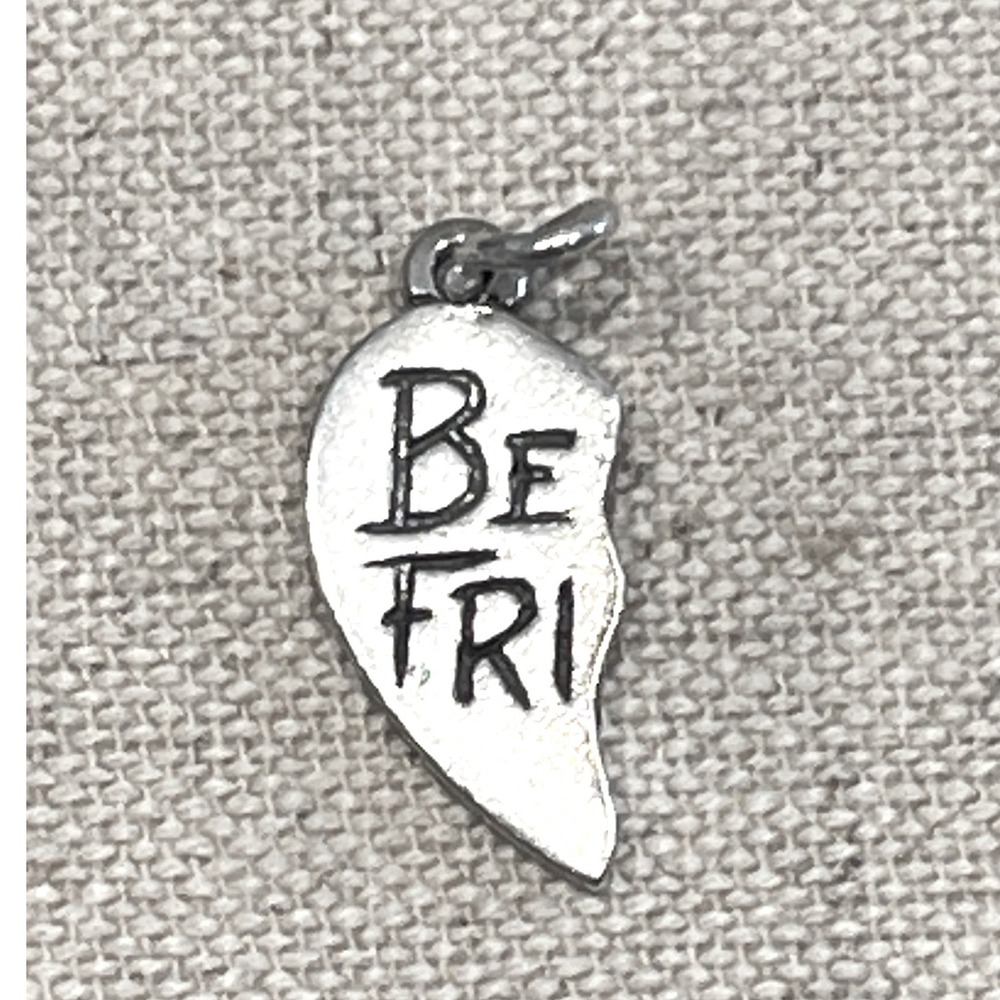 James Avery Sterling Silver Best Friend Heart Half Pendant Charm